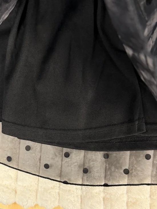 Molly Green Black Dotted Swiss Puff Sleeve Smocked Empire Waist Peplum Top Small - Picture 9 of 11